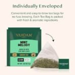 VAHDAM, Mint Green Tea Bags (50 Count) | Low Caffeine, Non-GMO, Gluten-Free, Naturally High Grown Green Tea | Resealable Ziplock Pouch | Plant - Based Pyramid Tea Bags | Direct from Source - Fast UK Delivery - Image 4