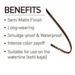 MyGlamm Jet Set Eyes Kajal Eyeliner Matte Finish-Brun (Brown)- 0.35 gm | Eyeliner Pencil | Enriched with Antioxidants | Smudge Proof Eyeliner - Fast UK Delivery - Image 4