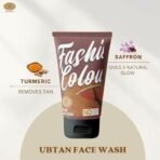 Fashion Colour Ubtan Face Wash For Deep Cleansing and Brightening With Almond, Turmeric and Neem Extract (130g) - Fast UK Delivery - Image 4