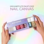 Just Herbs Party Ready Nail Paints Set, 12 Chemical Free Formula, Quick Dry and Glossy Nail Polish Gift Set of 5 (11ml x5) - Fast UK Delivery - Image 3