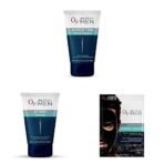O3+ Alpha Men Acno D-Tan face wash With Tea Tree 100 gram + O3+ Alpha Men Acno D Tan Scrub With Hyaluronic & Mint 50gm + O3+ Alpha Men Energy White Charcoal Face Sheet Mask 30gm - Fast UK Delivery - Image 2