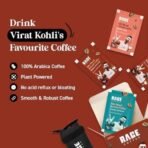 Rage Coffee 30 Silk Blend Assorted Coffee Sachets | 10 Sachets Each Flavour (Vanilla Velvet, Belgian Chocolate, Creamy Hazelnut)| Makes 30 Cups | Rich & Bold Instant Coffee Flavour Coffee | For Hot/ Cold Coffee + Shaker 400ml - Fast UK Delivery - Image 5