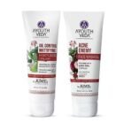 Ayouthveda Facecare Kit for Nourishes Skin, Purifies Decongested Pores - Acne Enemy Face Wash Gel (100ml) | Oil Control Mattifying Moisturizer Cream for Acne Prone Skin Dullness(60g) - Fast UK Delivery - Image 2