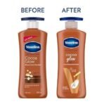Vaseline Healthy Bright Body Lotion 400 ml, Daily Brightening Moisturizer with Sunscreen for Dry Skin, Gives Non-Greasy Glowing Skin - & Vaseline Intensive Care Cocoa Glow Body Lotion, 400 ml - Fast UK Delivery - Image 4