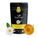 TEACURRY Chamomile Tea Bags for Sleep - 15 Pieces | Helps with PMS, Sleep, and Skin | Chamomile Tea Herbal with Green Tea (15 Tea Bags) - Fast UK Delivery - Image 2