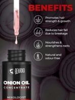 Beardo Onion Oil Concentrate, 25 ml | Onion Hair Oil for Hair Growth | Red Onion Hair Oil & Sunflower Oil | Natural | Non-sticky | Controls Hairfall & strengthen roots - Fast UK Delivery - Image 6