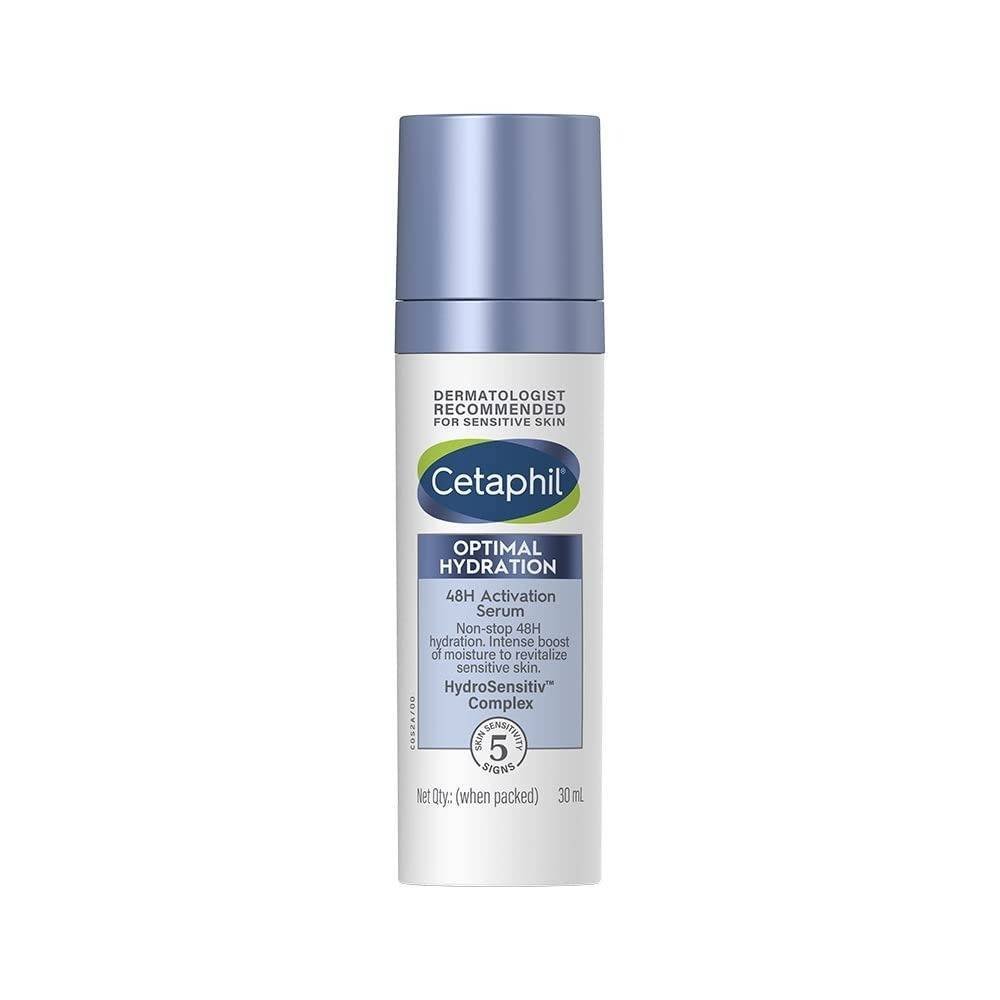 uk41qU1C6erXL-1-1.jpg Cetaphil Optimal Hydration Lightweight Serum 30 ml | Fast absorbing | Hyaluronic Acid, Blue Daisy extract, Vitamin B5 | Dermatologist Recommended for Sensitive Skin - Fast UK Delivery - Image 1