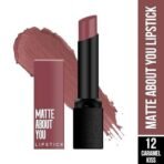 Hilary Rhoda Matte About You Lipstick | Long Lasting & Highly Pigmented Lipstick | Glides Smoothly | Matte Finish | One Stroke Application | Cruelty-Free & Vegan - 3g (Caramel Kiss - Shade 12) - Fast UK Delivery - Image 3