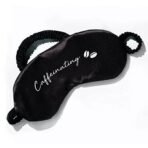 mcaffeine Caffeinating Sleeping Eye Mask, Breathable, Lightweight & Ultra-Comfortable, Gender Neutral & Travel Friendly, Made Of Pure Mulberry Silk - Black - Fast UK Delivery - Image 2