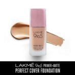 LAKME 9To5 Primer + Matte Perfect Cover Liquid Foundation for combination Skin,Buildable, W240 Warm Beige, 25 Ml And Lakme Insta Eye Liner, Black, 9Ml - Fast UK Delivery - Image 4