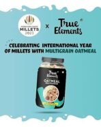 True Elements Multigrain Oatmeal 1kg - With Rolled Oats and 27% Millets (Jowar, Barley & Amaranth Puffs) | Overnight Oats | 100% Wholegrain Cereal | Oatmeal with chia, flax seeds & almonds | Freeze-dried fruits & Cranberries - Fast UK Delivery - Image 5