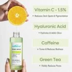 mCaffeine 1.5% Vitamin C 2in1 Face Toner-Serum with Green Tea Women & Men| Reduces Dark Spots & Pigmentation, Tightens Pores | Glowing Skin in 1 Use | 150ml - Fast UK Delivery - Image 6