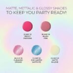 Just Herbs Party Ready Nail Paints Set, 12 Chemical Free Formula, Quick Dry and Glossy Nail Polish Gift Set of 5 (11ml x5) - Fast UK Delivery - Image 4