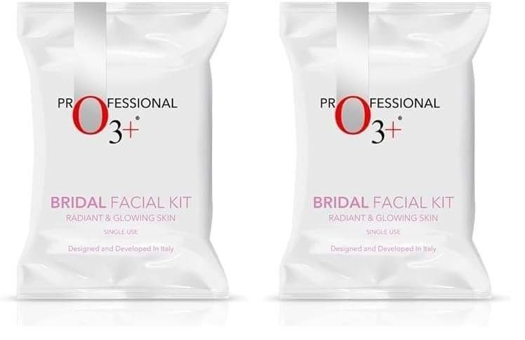 uk41rpact196L-1-1.jpg O3+ Bridal Facial Kit for Radiant & Glowing Skin - Suitable for All Skin Types (60g+69ml, Single Use) (Pack of 2) - Fast UK Delivery - Image 1
