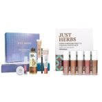 Just Herbs Makeup Kit for Women with Kohl Kajal, 3 in 1 Primer (Combo Gift Set) & Just Herbs Ayurvedic Liquid Lipstick Kit Set of 5- Paraben & Silicon Free Combo - Fast UK Delivery