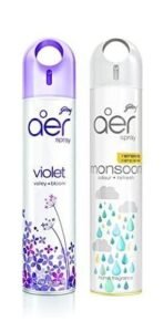 Godrej aer spray, Air Freshener for Home & Office - Violet Valley Bloom & Monsoon Odour Refresh | Remove Damp Smell | Long-Lasting Fragrance | Pack of 2 (240 ml each) - Fast UK Delivery - Image 2