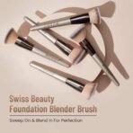 Swiss Beauty Foundation Blender Brush for Makeup | Synthetic Fibres | Easy Blending - Fast UK Delivery - Image 3