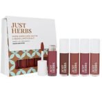 Just Herbs Ayurvedic Liquid Lipstick Kit Set of 5 with Hydrating & Lightweight Lip Colours (Nudes & Browns) & Just Herbs Ayurvedic Creamy Matte Lipstick Set38gm (Pack of 16) - Fast UK Delivery - Image 3