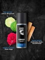 Beardo Perfume Body Spray for men - ICEMAN, 150ml | Amber Woody, Aromatic Fresh | Deo For Men | Long Lasting Deodrant for Men | Gift | Men's Fragrance | Christmas gift for men | Gift For Friends | Gift for Men - Fast UK Delivery - Image 4