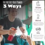 Rooted Actives Power Beets (250 g) - Organic Beet root powder with L arginine, L Carnitine, BCAA, Reservatrol & Stevia | Heart, Endurance, Nitric oxide booster| Beets Powder Supplement & Pre Workout - Fast UK Delivery - Image 6
