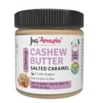 Jus' Amazin Creamy Cashew Butter Salted Caramel (200g) | 17% Protein | Plant Based Nutrition | Zero Chemicals | Vegan | Dairy Free | 100% Natural - Fast UK Delivery - Image 2