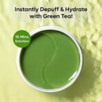 mCaffeine Green Tea Hydrogel Under Eye Patches for Dark Circle, Fine Lines & Wrinkles Reduction | Cooling Under Eye Patch Mask for Instant De-Puffing | 30 Pairs - Fast UK Delivery - Image 3