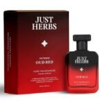 Just Herbs Intense Oud Red EDP Perfume Spray for Men, Long Lasting Up to 8 Hours Pure Fragrance Eau Da Parfum Mens Body Spray - 50 ml - Fast UK Delivery - Image 2
