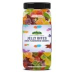 Organic Bites Kids Favourite Comby of Colourful Jelly Bites & 100% Natural Stone Chocolate River Stone candy (Choco Rocks) Stone Candy 200 gm Each - Total 400 gm (Jar Pack) - Fast UK Delivery - Image 3