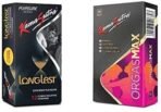 Kamasutra Orgamax & Longlast Condom Combo- 24 Condoms Condom (Set of 2, 12 Each, 24 Sheets) - Fast UK Delivery
