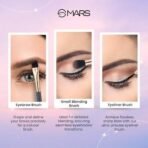MARS Eye Enchanted Dual-Ended Brush Set of 3 | Perfect For Eye Makeup | Eyebrow Brush with Spoolie | Small Blending & Flat Brush | Eyeliner & Flat Crease Brush | Soft Bristles | Compact & Travel Friendly - Fast UK Delivery - Image 5