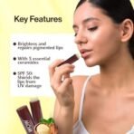 WOW Skin Science Shea Butter & Ceramides Repairing Lip Balm With Spf 50 Brightening Lip Balm For Pigmentation | With Vitamin C & Kojic Acid | 4G Brown - Fast UK Delivery - Image 4