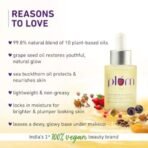 Plum Grape Seed & Sea Buckthorn Glow-Restore Face Oils Blend | Best Face Oil for Glowing Skin | Blend of 10 Natural Oils | 99.8% Natural & 100% Vegan | 30ml - Fast UK Delivery - Image 3