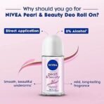 NIVEA Deodorant Roll On, Pearl & Beauty For Women 50ml (Pack of 2) - Fast UK Delivery - Image 4