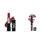 Glam 21 Ultra Velvet Lipstick Long-lasting | Matte finish 2.5gm | Deep Red-3 & Lip Seduction Non- Transfer Crayon Lipstick| Lightweight & Longlasting|Creamy Matte Formula - 2.8gm|Mauve|13 - Fast UK Delivery