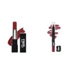 Glam 21 Ultra Velvet Lipstick Long-lasting | Matte finish 2.5gm | Deep Red-3 & Lip Seduction Non- Transfer Crayon Lipstick| Lightweight & Longlasting|Creamy Matte Formula - 2.8gm|Mauve|13 - Fast UK Delivery