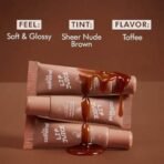 mCaffeine Lip Juice Tinted Lip Balm - Caramel Toffee | 24 hrs Moisturization | With Peptides, Cocoa Butter & Vitamin E | Heals Dry & Chapped Lips | Lip Balm For Women | Sheer Brown Tint - 10g - Fast UK Delivery - Image 6