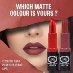 FASHION COLOUR Fabulous Satin Matte | Long Stay Upto 6 Hrs | Waterproof | Smudge Proof and Lipstick for Women | Single Swipe Application | Matte Finish | 4g | Garnet - Fast UK Delivery - Image 6