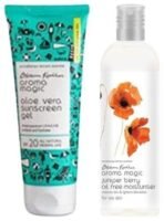 Aroma Magic Aloe Vera Sun Screen Gel, SPF 20, 100ml and Aroma Magic Juniper Berry Oil Free Moisturiser 200 ml - Fast UK Delivery - Image 2
