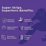 Wellbeing Nutrition Marvel Black Panther Melts | Advanced Immunity Booster for Kids (6+) with Vitamin C, Zinc & Wellmune | Health Supplements for Kids | Valencia Orange Flavor (30 Oral Strips) - Fast UK Delivery - Image 3