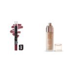 Glam 21 Lip Seduction Non- Transfer Crayon Lipstick|Mauve|13 Velvet Touch Oil Control Silk Foundation|Waterproof, High Coverage|SPF 35 Long Lasting|Beige-50gm - Fast UK Delivery