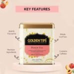 Golden Tips Peach Flavor Black Tea Loose-Leaf Healthy And Natural Tea (100 Gram, 50 Cups) - Fast UK Delivery - Image 3