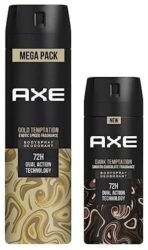 Axe Gold Temptation Long Lasting Deodorant Bodyspray For Men, 215ml & Axe Dark Temptation Long Lasting Deodorant Bodyspray For Men, 150ml - Fast UK Delivery - Image 2