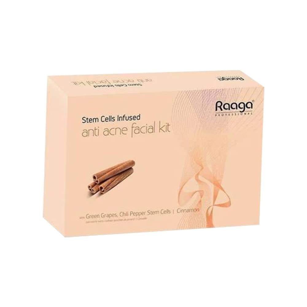 uk41vcVLHNL2L-1-1.jpg Raaga Professional Stem Cells Infused Anti Acne 6 Step Facial Kit | Cinnamon, Green Grapes, Chilli Pepper Stem Cells | Fights Inflammation | All Skin Types (61 gm) - Fast UK Delivery - Image 1