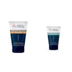 O3+ ALPHA MEN Bright Glow Face Wash 100g & O3+ ALPHA MEN Acno D-TAN Face Wash with Hyaluronic & Mint | Fights Blackheads & Detoxifies Skin, 50ml - Fast UK Delivery