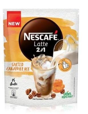 uk41vggcaWD8L-1.jpg Nescafe Latte 2 in 1 Salted Caramel Ice 15 Sticks (15 X 11g), 165g - Fast UK Delivery - Image 1