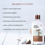 Just Herbs Nourishing Body Milk with Coconut & Almond for Men & Women | Hydrating Body Lotion for Winter Dryness- 300 ml - Fast UK Delivery - Image 4