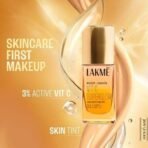 LAKME Natural Makeup For All Skin Type+Skincare Vitc Superglow Skin Perfecting Liquid Medium Coverage Tint Cool Ivory C100 25Ml 1 Count - Fast UK Delivery - Image 4