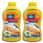 American Garden AG U.S. Mustard (Squeeze)- 227 grams |Pack of 2 - Fast UK Delivery