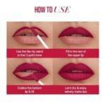 MyGlamm LIT Velvet Matte Liquid Lipstick - My Oh My (Wine Shade) | Hydrating, Mousse Texture, Vegan Lipstick With Vitamin E (1.6ml) - Fast UK Delivery - Image 6