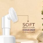 Just Herbs Anti Acne Foaming Face Wash Men Women With Tea Tree and Mint for Oil Control, Glowing Skin Brush - 100ml - Fast UK Delivery - Image 5